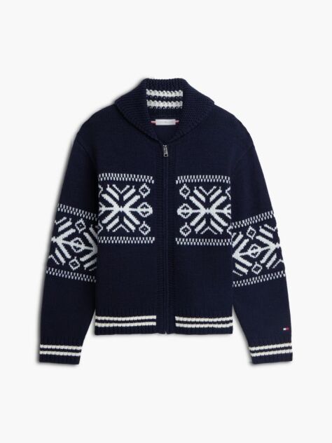 Multi Fair Isle Wool Blend Varsity Jacket  Men