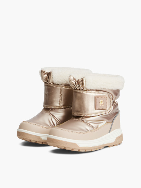 Pink Waterproof Fine Cleat Snow Boots  Girls