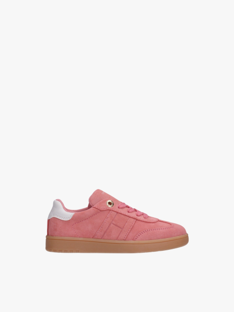 Pink Low Cut Lace Up Sneakers  Girls