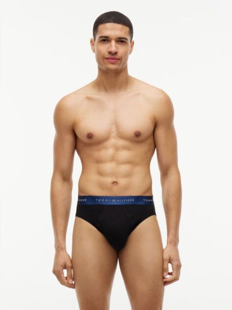 Blue 3-Pack Signature Logo Metallic Waistband Briefs  Men