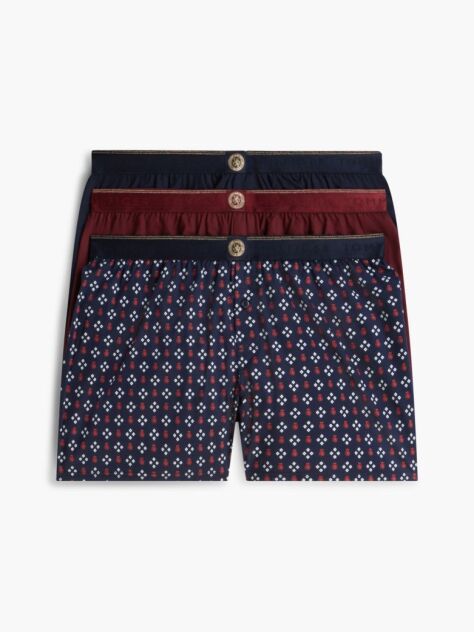 Multi 3-Pack TH Crest Woven Boxer Shorts  Men