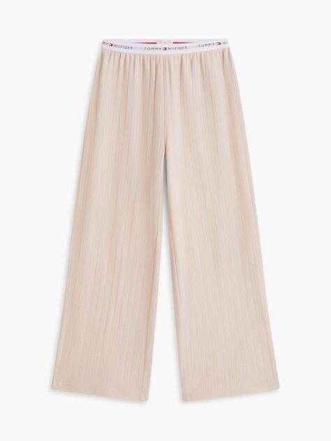 Beige Essential Pointelle Henley Relaxed Pyjama Set  Women