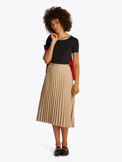 Black Ribbed Slim T-Shirt  Women