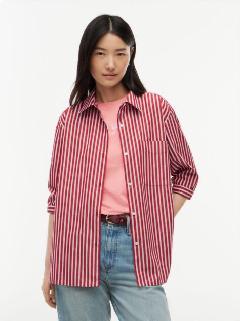Multi Oversized Πουκάμισο Από Ποπλίνα  Γυναίκες