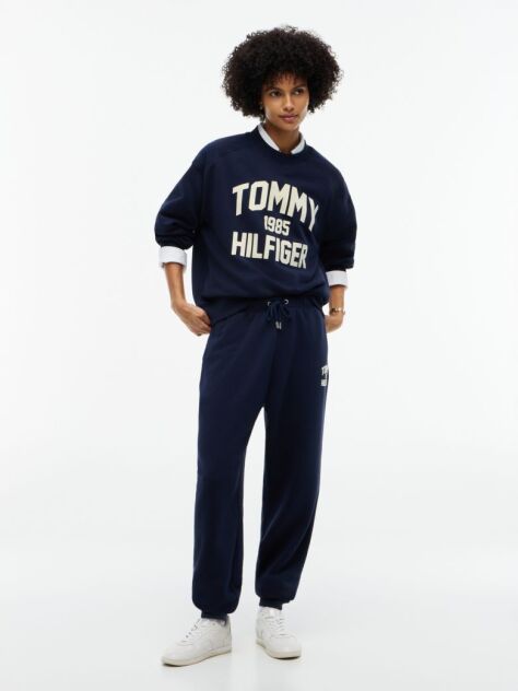 Blue Flock Varsity Logo Cuffed Joggers  Women