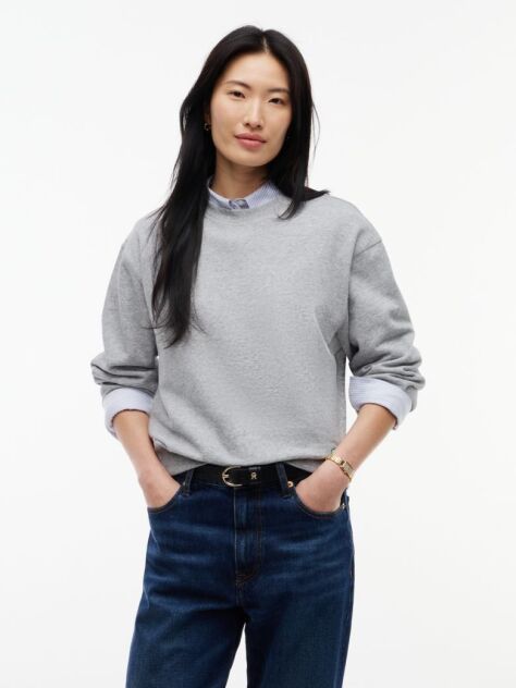 Grey Tonal Logo Crew Neck Sweatshirt  Women