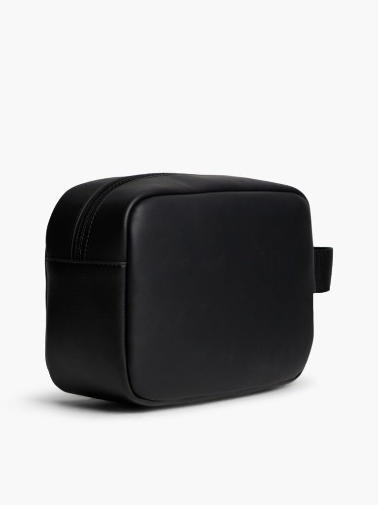Black Logo Side Handle Washbag  Men