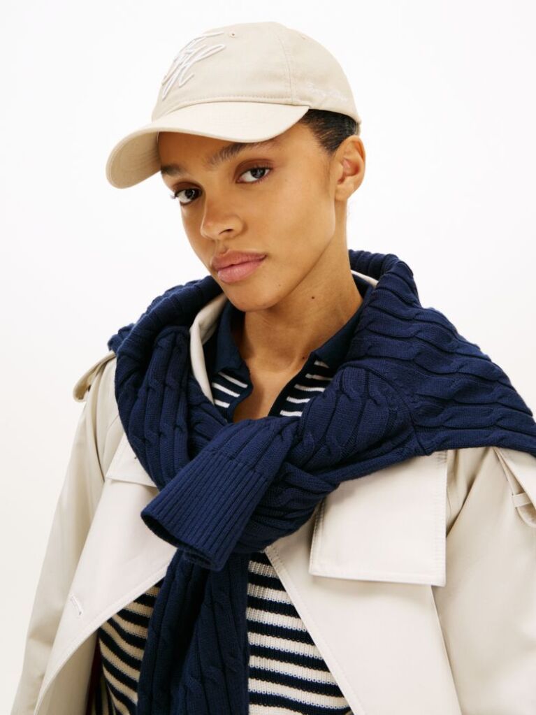 Beige Logo Embroidery Baseball Cap  Women