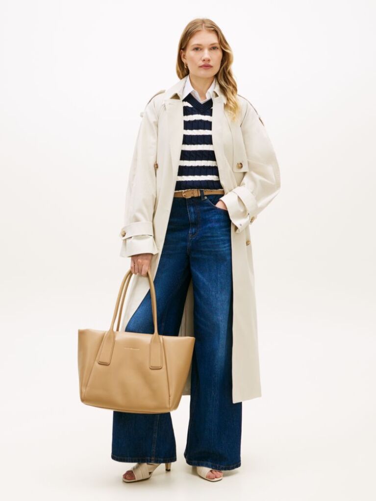 Brown Essential Metallic Logo Tote Bag  Women