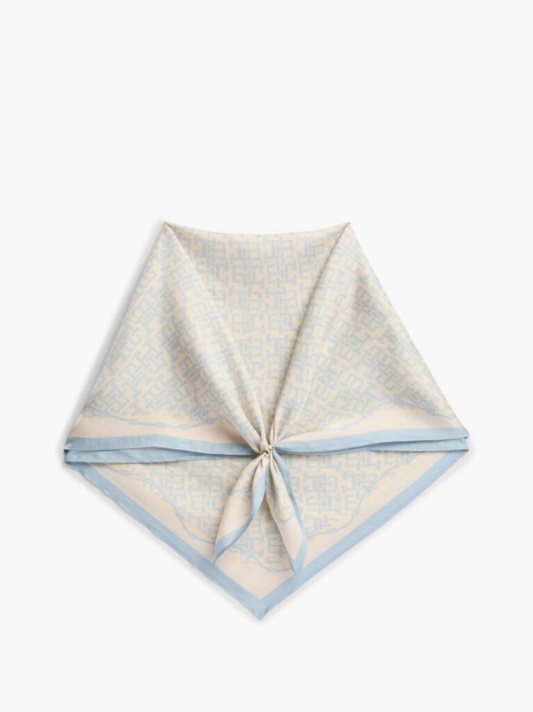 Blue Silk Scarf And Ring Gift Box  Women