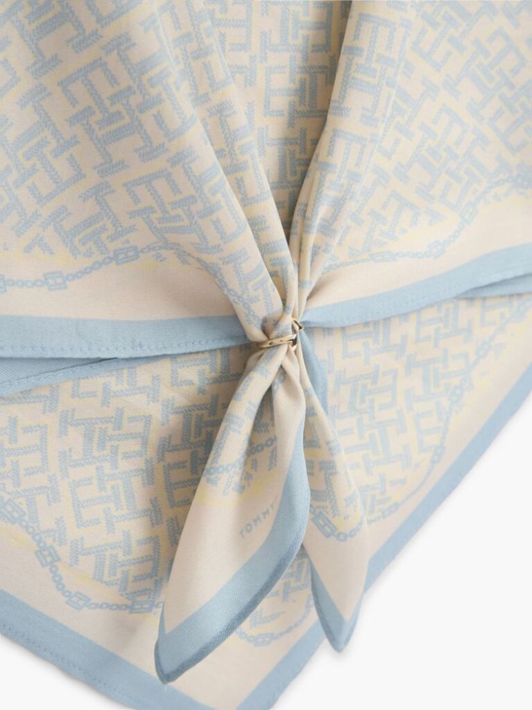 Blue Silk Scarf And Ring Gift Box  Women