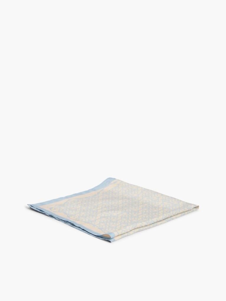 Blue Silk Scarf And Ring Gift Box  Women
