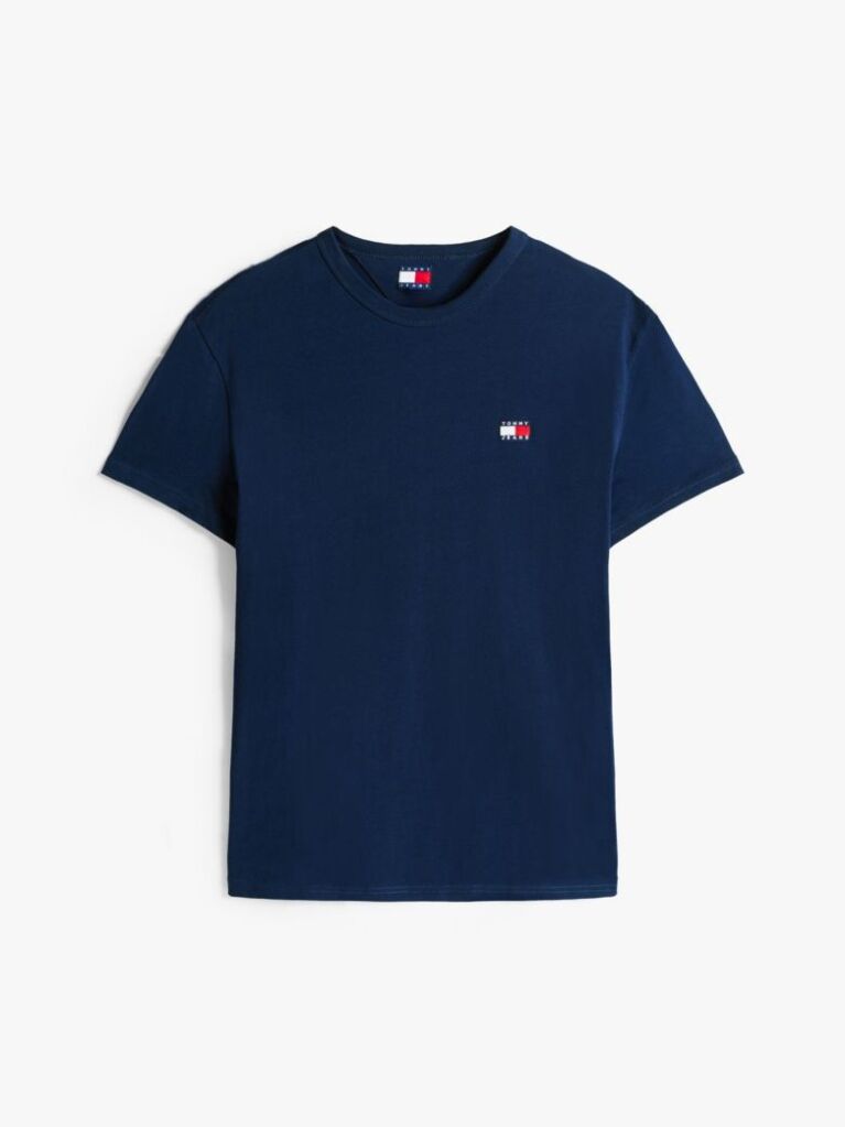 Μπλε T-Shirt Με Σήμα Tommy Και Κανονική Λαιμόκοψη  Άνδρες