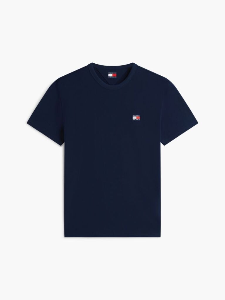 Μπλε T-Shirt Με Σήμα Tommy Και Κανονική Λαιμόκοψη  Άνδρες