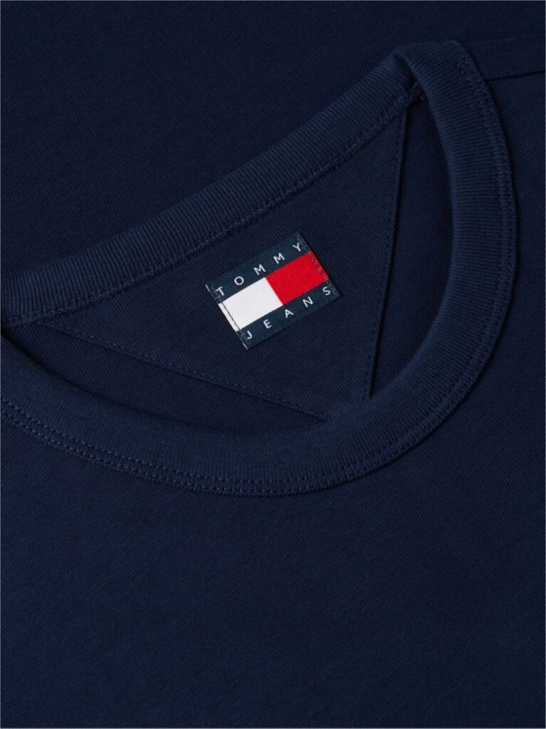 Μπλε T-Shirt Με Σήμα Tommy Και Κανονική Λαιμόκοψη  Άνδρες