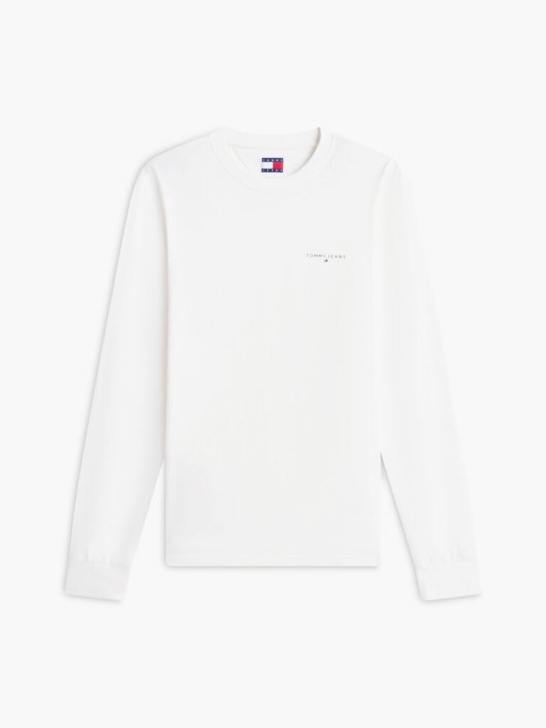 Μπεζ Μακρυμάνικο T-Shirt Σε Slim Γραμμή Με Λογότυπο  Άνδρες