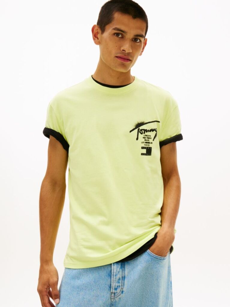Πράσινο T-Shirt Με Signature Πίσω Λογότυπο  Άνδρες