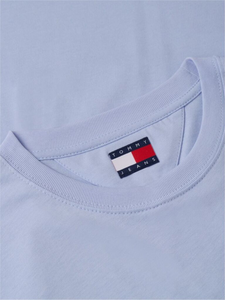Μπλε T-Shirt Με Κλασική Λαιμόκοψη Και Σημαία  Άνδρες