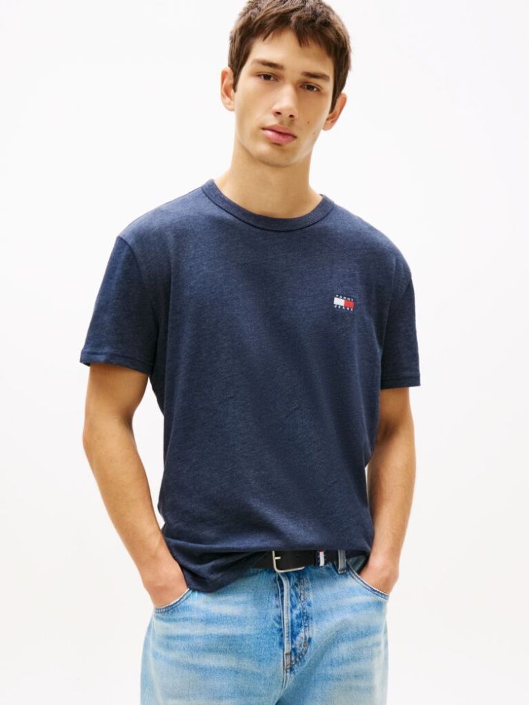 Μπλε T-Shirt Με Tonal Ετικέτα Tommy  Άνδρες