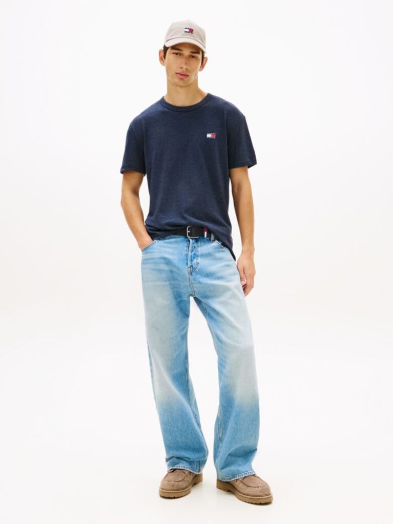 Μπλε T-Shirt Με Tonal Ετικέτα Tommy  Άνδρες