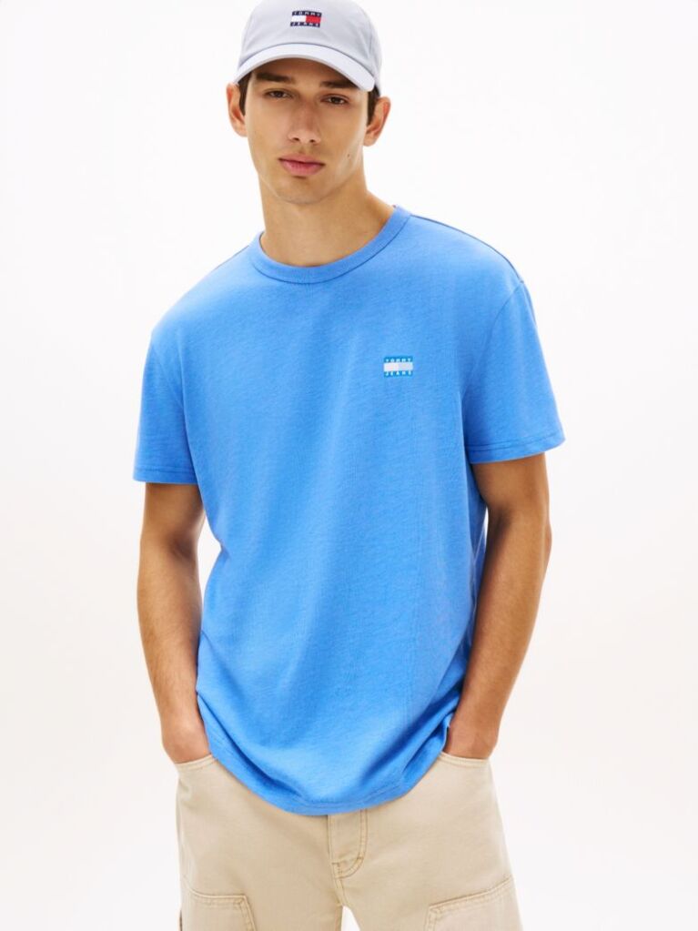 Μπλε T-Shirt Με Tonal Ετικέτα Tommy  Άνδρες
