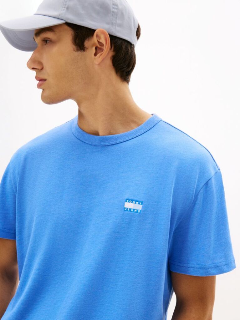 Μπλε T-Shirt Με Tonal Ετικέτα Tommy  Άνδρες