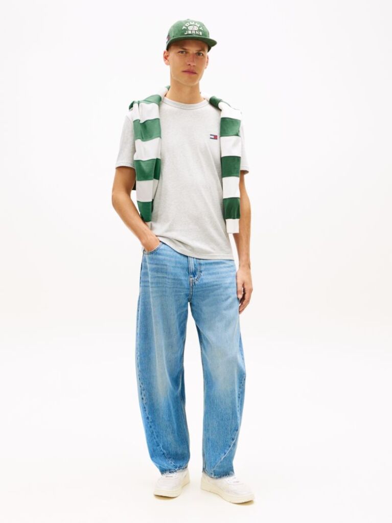 Γκρι T-Shirt Με Tonal Ετικέτα Tommy  Άνδρες