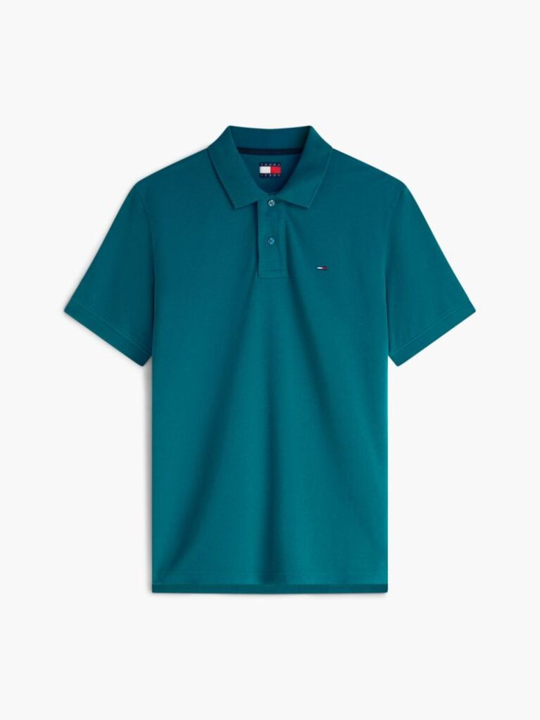 Πράσινο Πόλο Μπλούζα Σε Κανονική Γραμμή Με Hilfiger Σημαιάκι  Άνδρες