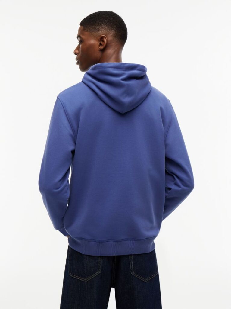 Μπλε Hoody Με Κουκούλα Και Λογότυπο  Άνδρες