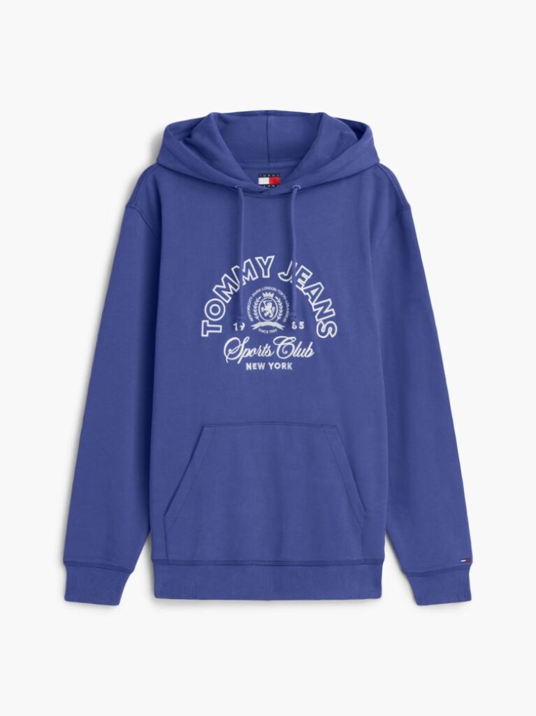 Μπλε Hoody Με Κουκούλα Και Λογότυπο  Άνδρες