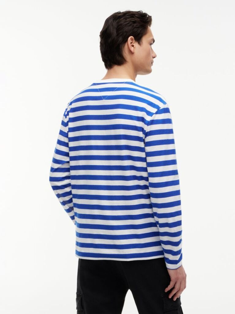 Multi T-Shirt Μακρυμάνικο Με Ρίγες Και Σημαία  Άνδρες