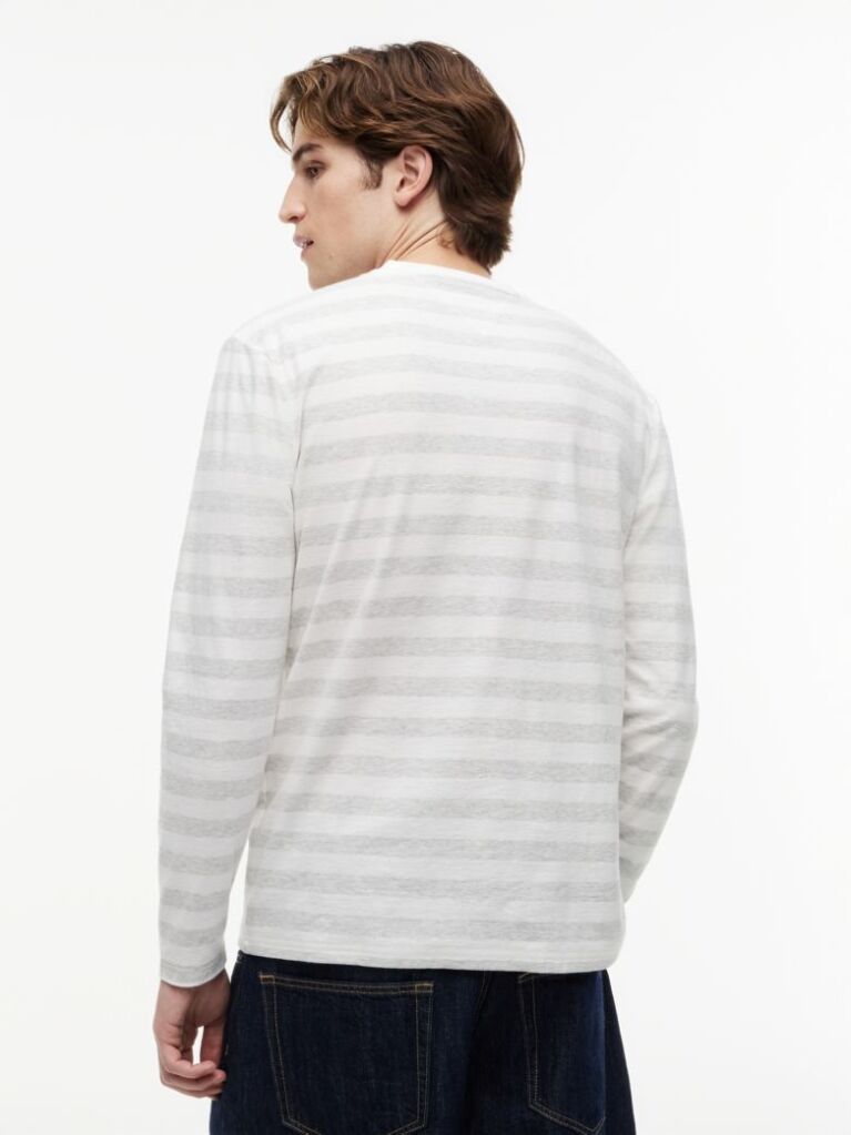 Multi T-Shirt Μακρυμάνικο Με Ρίγες Και Σημαία  Άνδρες