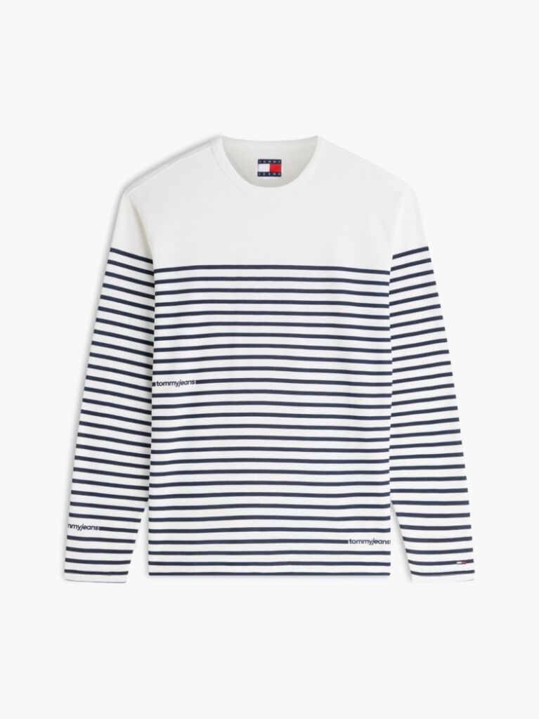 Multi T-Shirt Μακρυμάνικο Με Ρίγες Και Λογότυπο  Άνδρες