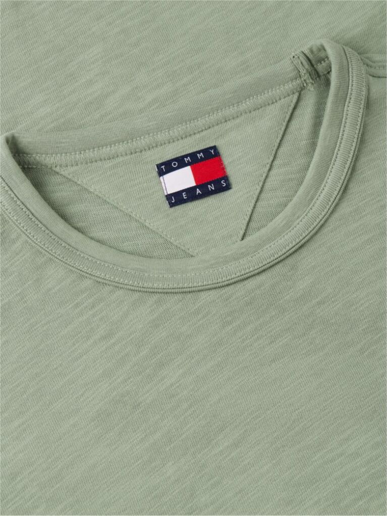 Πράσινο T-Shirt Σε Άνετη Γραμμή Με Υφή Και Σχέδιο Στην Πλάτη  Άνδρες