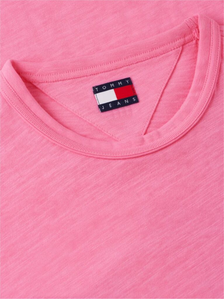 Ροζ T-Shirt Σε Άνετη Γραμμή Με Υφή Και Σχέδιο Στην Πλάτη  Άνδρες