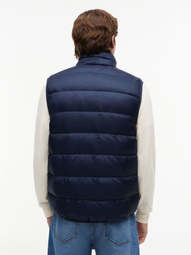 Blue Lightweight Ripstop Packable Down Gilet  Men
