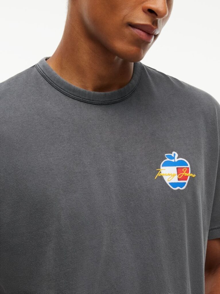 Black Signature Back Graphic Relaxed T-Shirt  Men