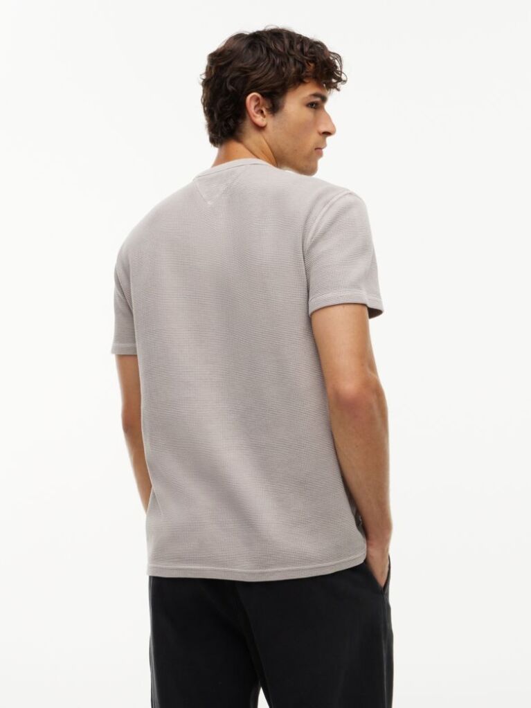Καφέ Ottoman T-Shirt Με Waffle Πλέξη   Άνδρες