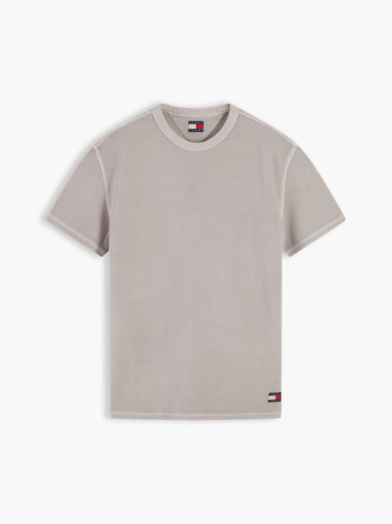 Καφέ Ottoman T-Shirt Με Waffle Πλέξη   Άνδρες
