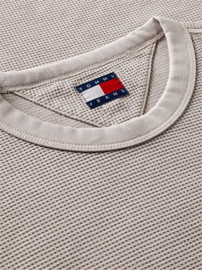 Καφέ Ottoman T-Shirt Με Waffle Πλέξη   Άνδρες