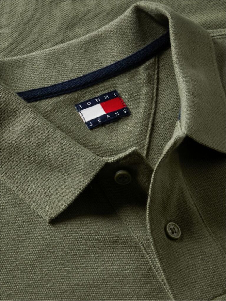 Green Regular Fit Long Sleeve Polo Shirt  Men