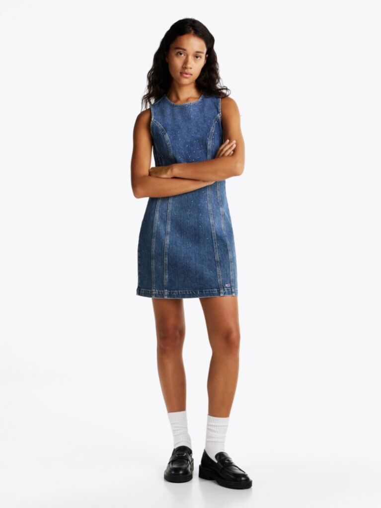 Denim Denim Εφαρμοστό Μίνι Φόρεμα Με Στρας  Γυναίκες