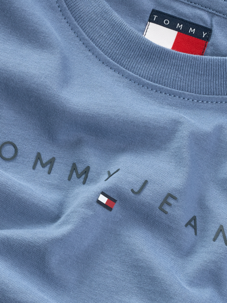 Μπλε T-Shirt Σε Slim Γραμμή Με Tonal Λογότυπο  Γυναίκες