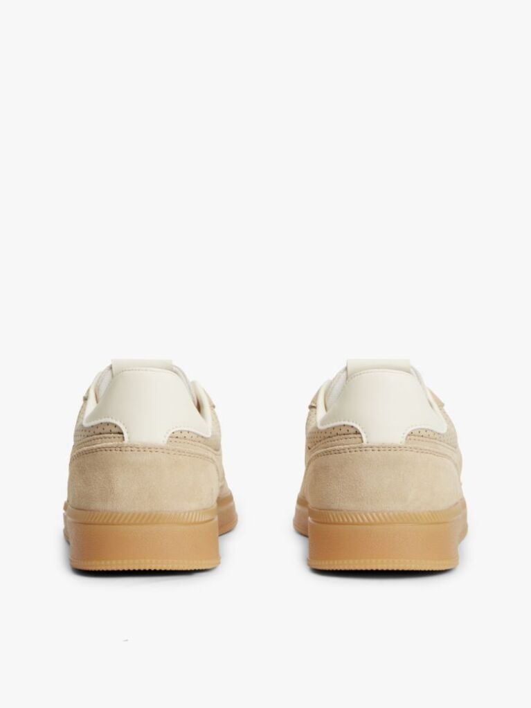 Beige The Greenwich Metallic Logo Suede Trainers  Men