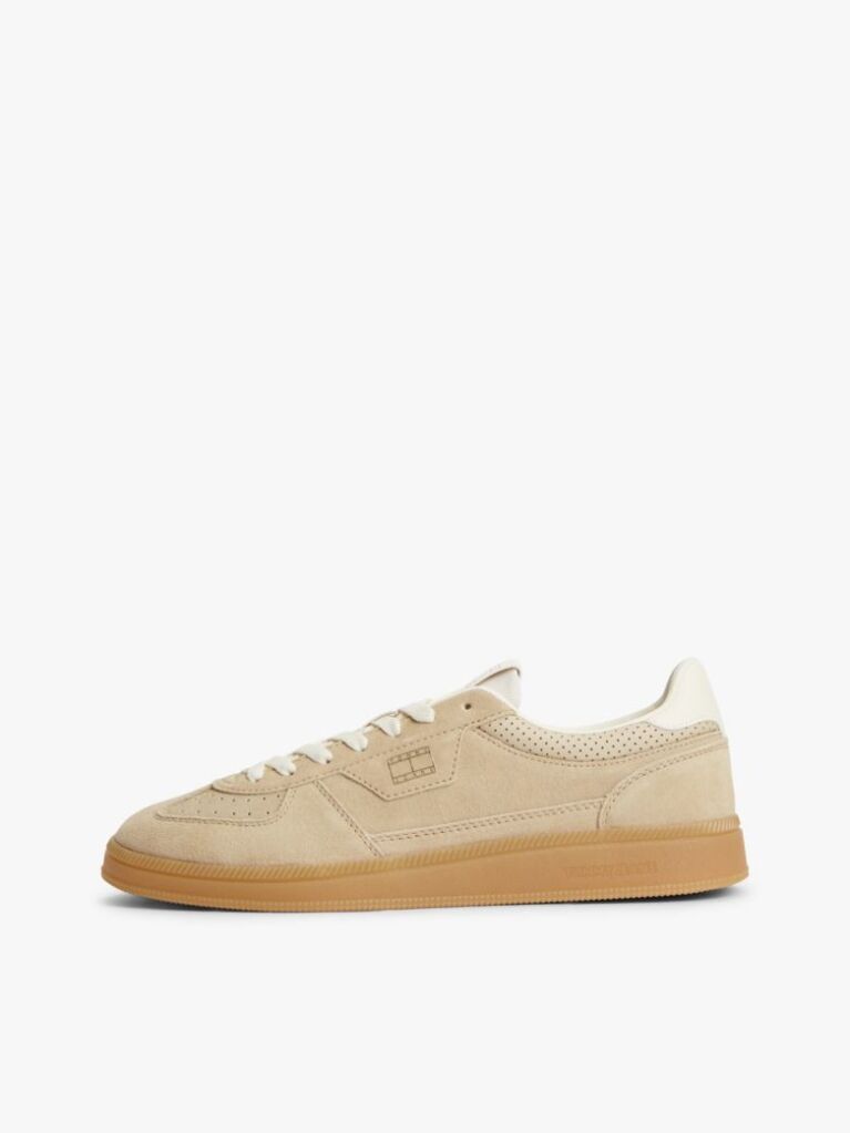 Beige The Greenwich Metallic Logo Suede Trainers  Men
