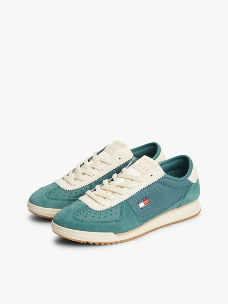 Multi Ρετρό Δερμάτινα Sneakers Με Μίξη Υφών  Άνδρες