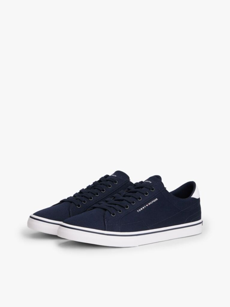 Μπλε Sneakers Από Canvas Με Ανάγλυφη Λεπτομέρεια  Άνδρες