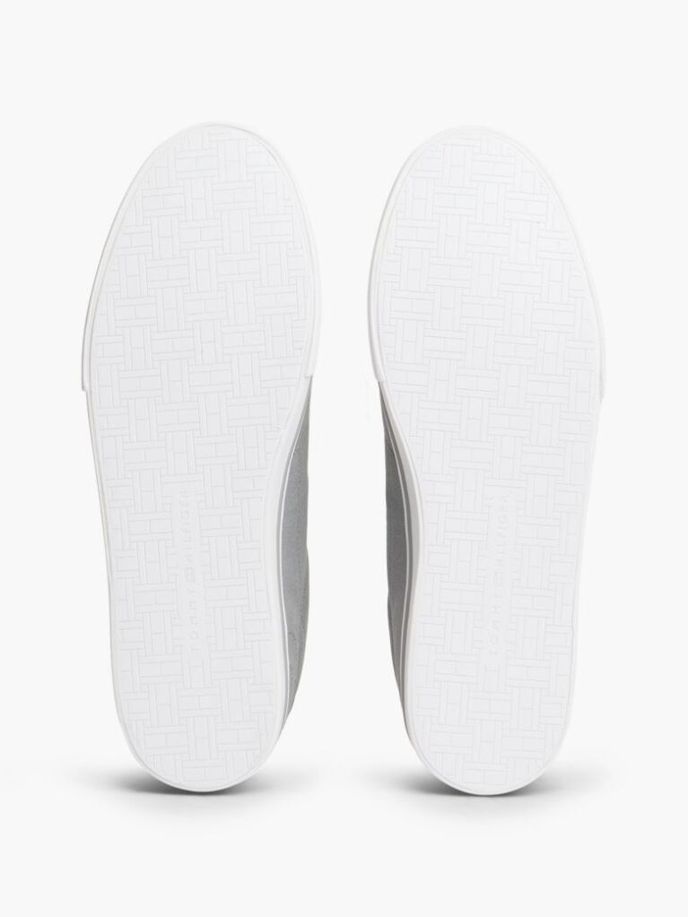 Γκρι Sneakers Από Canvas Με Ανάγλυφη Λεπτομέρεια  Άνδρες