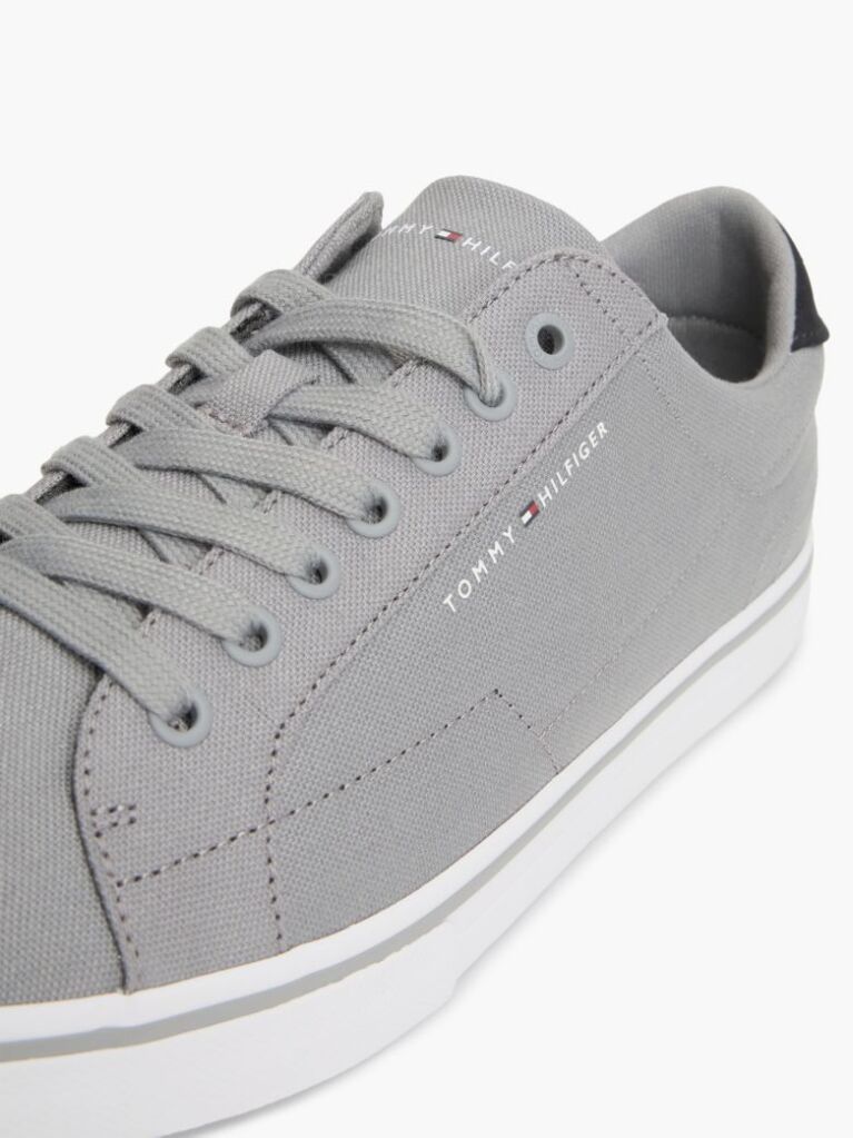 Γκρι Sneakers Από Canvas Με Ανάγλυφη Λεπτομέρεια  Άνδρες