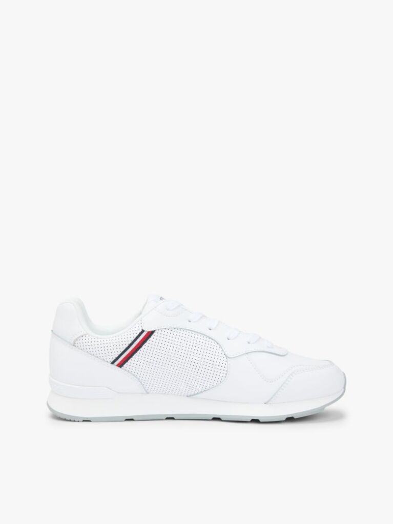 Άσπρο Δερμάτινα Sneakers Με Signature Λεπτομέρεια  Άνδρες